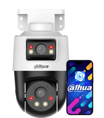 DH-IPC-PTS1439BP-E2-S-PV CAMARA PT POE  4+4MP 3.6MM IR30/30MT DOBLE LENTES COLOR ALARMA SMD MICRO SD MAX 256GB 12V IP66 PLASTICA