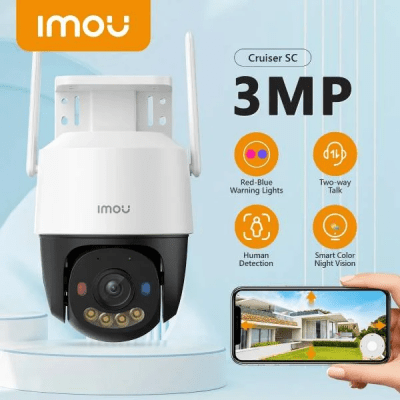 IPC-K7FN-3H0WE CAMARA IP IMOU Cruiser SC PT 3MP 3.6mm FullColor DUAL 30MT POLICE AUDIO BIDIRECCIONAL MAX MICRO SD 512GB WIFI 2.4Ghz