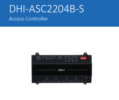 DHI-ASC2204B-S Control de Acceso DAHUA para 4 Puertas 5*RS-485 ,4*Wiegand ,12V/POE 10/100 Mbps IP20 IK041