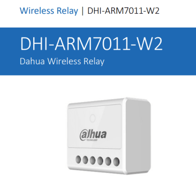 DHI-ARM7011-W2 RELE INALAMBRICO 433,1 MHz-434,6 MHz ESTAPACIO LIBRE 800MT NUBE,ALARMA,DAHUA