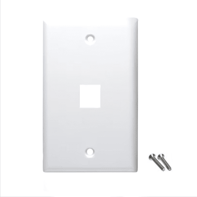 1 Puerto Faceplate Placa Muro Para Modulos Rj45 Simple 114 mm * 70 mm 78732538934775 Marca Keystone