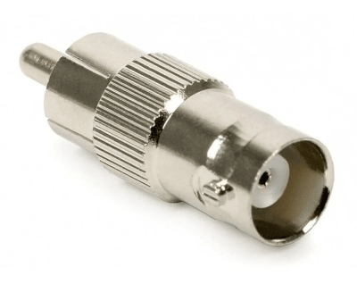 Conector Bnc  Adaptador Copla Video Bnc-rca Hembra Rca Macho METAL