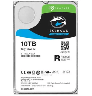 10TB SEAGATE SKYHAWK DISCO DURO PARA VIDEO VIGILANTE D/S 5400RPM 64MB PARA NVRS/DVRS/XVRS