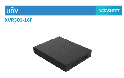XVR301-16F XVR 16CH 1HDD 2MP, MAX 18CH 8MP IP, MAX 6TB,ONVIF : HDCVI/AHD/TVI/CVBS/IP,MARCA UÑV1