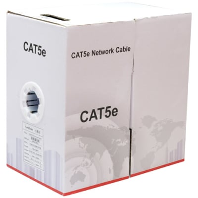 305MT CABLE UTP CAT5E EXTERIOR COBRE 99.99% 0.5MM 25AWG ISO/IEC TIA/EIA NEGRO CAB-LC2110B-IN UÑV