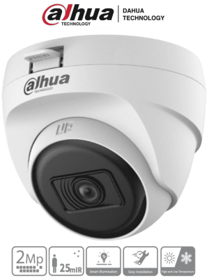 DH-HAC-T1A21N-U-0280B CAMARA DOMO 2MP 2.8MM HDCVI IR25MT Eyeball Plastica IP66