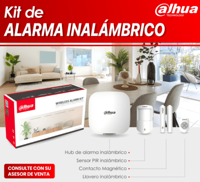 ART-ARC3000H-03-FW2-C(433) KIT Alarma WIFI/3G/4G Admite inalámbricos APP CELULAR MAXIMA 6 SIRENA DAHUA