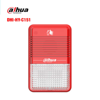 DHI-HY-C151 Sirena+Luz estroboscópica Dahua convencional , 3mts a 75dB(A) DC 16V~28V