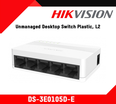 DS-3E0105D-E 5Puertos Switch Admite 5 puertos adaptables de 10/100 Mbps Con Transformador 5V