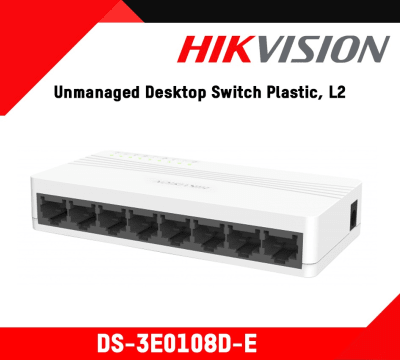DS-3E0108D-E 8Puertos Switch Admite 8 puertos adaptables de 10/100 Mbps Con Transformador 5V1