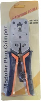 ALICATE CRIMPEADORA PARA CONECTOR RJ45 Y RJ11 CABLE UTP RED-NARANJA