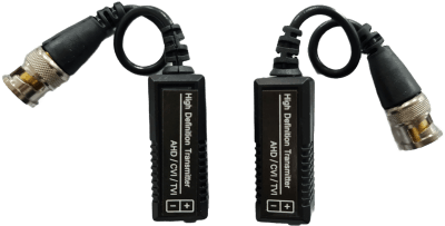 BALUN VIDEO POR PAR 2MP  1080P Hasta 300MT Compatible: HDCVI/TVI/AHD/CVBS Marca IAI TECH (Con Botón)