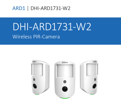 DHI-ARD1731-W2 SENSOR PIR CON CAMARA 2MP INALAMBRICA INTERIOR PLASTICA + ABS