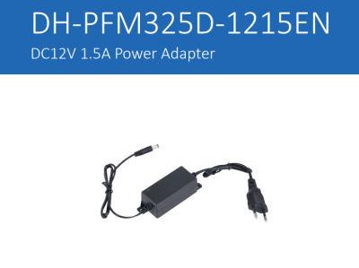 DH-PFM325D-1215EN 12V-1.5A DAHUA Interior Transformador 100~240V, 50/60Hz, 18W Plastica(Fuente Pode)