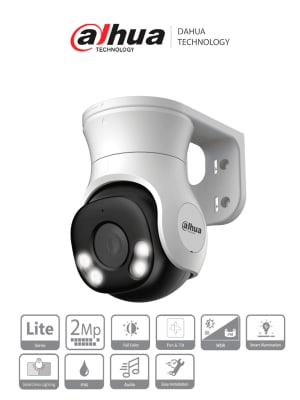 DH-HAC-PT1239AN-A-LED-0280B CAMARA PT 2MP 2.8MM ILUMINA 40MT MICROFONO 360º IP66 PLASTICA ANALOGO