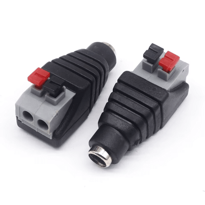 Conector Dc HEMBRA Facil de enlazar CON PRESION