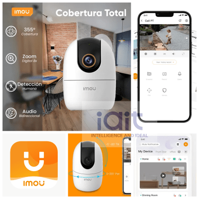 IPC-K2EN-5H3W CAMARA IP 5MP 3.6mm IMOU Ranger2 Mini PT IR10 AudioBidireccional,MAX 256GB,2.4Ghz WiFi