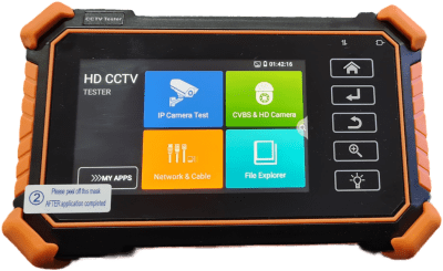 IPC-1910 PLUS TESTER CCTV MONITOR 8K H.265 CVI/TVI/AHD/IP,Salida DC12V 3A,48V PoE 30W,ONVIF