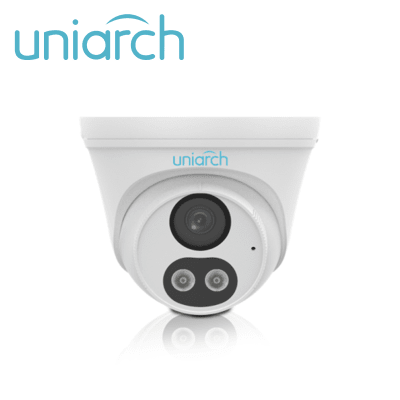 IPC-T132-AF28-DL-ECO CAMARA DOMO IP POE 2MP 2.8MM DUAL COLOR 30MT MIC ONVIF IP67 H.265+ SIN CONECCION DC UNIARCH