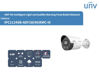 IPC2124SB-ADF28KMC-I0 CAMARA BALA IP POE 4MP 2.8MM MIC ALARMA INTRUSION IR30MT DUAL COLOR ONVIF IP67 MAX 512GB METAL UÑV