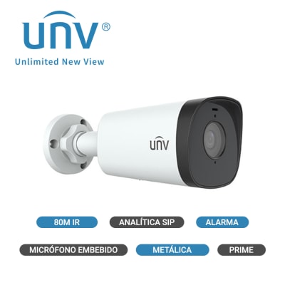 IPC2314SB-ADF40KM-I0 CAMARA BALA IP POE 4MP 4MM IR80MT ONVIF MIC IP67 H.265+ 512GB METAL SALIDA ALARMA AUDIO UÑV