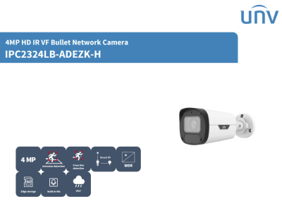 IPC2324LB-ADEZK-H CAMARA BALA IP POE 4MP VARI FOCAR IR50MT ONVIF MIC IP67 256GB METAL+PLAS UÑV
