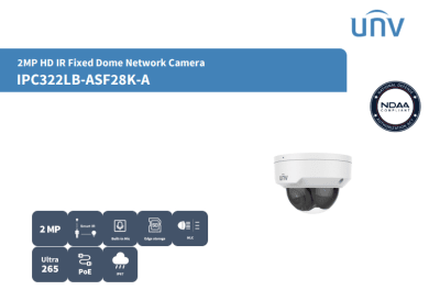 IPC322LB-ASF28K-A CAMARA DOMO IP POE IK10 2MP 2.8MM IR30MT ONVIF MIC IP67 512GB METAL+PLAS UÑV1