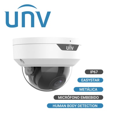 IPC328LE-ADF28K-G CAMARA DOMO IP POE IK10 8MP 2.8MM Smart PO IntruSion IR30 MIC MAX 256GB IP67 METAL+PLA UÑV