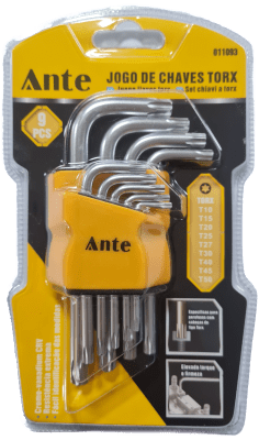 KIT LLAVES TORX ESTRELLA 9PCS YJHK-195 MARCA: ANTE