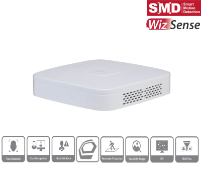 DHI-NVR2116-I2 NVR 16CH SIN POE SMD Plus Red WizSense inteligente AI H.265+ Max 10TB DAHUA