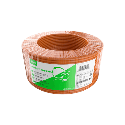100MT Cable UTP CAT6 INTERIOR CCA DH-PFM922I-6UN-C-100 30% COBRE ALEACION DAHUA COLOR NARANJA