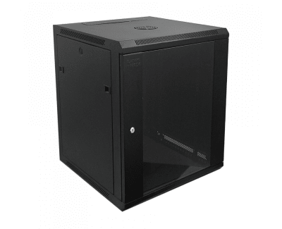 GABINETE RACK 12U FIJO A PARED Con Rueda Y BANDEJA METAL ACCESORIO1