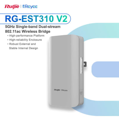 RG-EST310-V2  ANTENAS PAR 1KM POE INALAMBRICO 802.11AC DE DOBLE FLUJO Y BANDA UNICA  5GHz  RUIJIE-Reyee