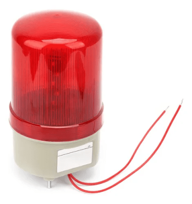 Sirena Baliza Giratoria Led 12V dc 75*75*12CM COLOR Rojo 85dB 50Hz ABS-PC con Soporte