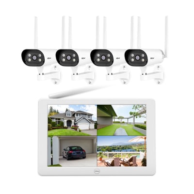 KIT WIFI 4 CAMARAS NVR+MONITOR SIN TOUCH 8CH 2MP 2.8MM AUDIO BIDIRECCIONAL FULLCOLOR APP:SRIHOME