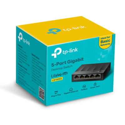 TL-LS1005G 5Puertos Switch Admite adaptables de 10/100/1000Mbps 1Gabit,No Administrado TP-LINK
