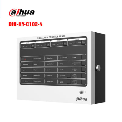 DHI-HY-C102-4 4 Zonas Panel Dahua de control de alarma contra incendios convencional,Con 2 Baterias.(Solo Panel)