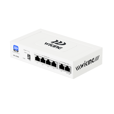 WK-PS206-V2 SWITCH POE 55W 4POE+2UPLINK 10/100Mbps,DC52V 50~60Hz,AC100-240V , 1.2Gbps MARCA:WI-TEK