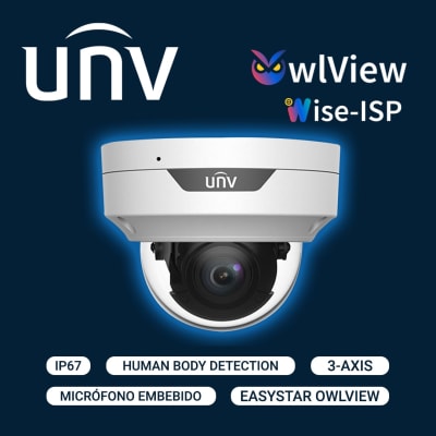 IPC3512LE-ADF28K-WP CAMARA DOMO IP POE IK10 2MP 2.8MM WIZCOLOR SIP MIC MAX 512GB IP67 METAL+PLASTICA UÑV