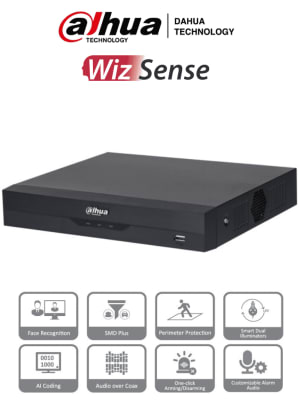 DH-XVR5108HS-4KL-I3 XVR 8CH 1HDD WizSense SMD Max 4K,IA,Max 16CH IP,HDCVI/AHD/TVI/CVBS1