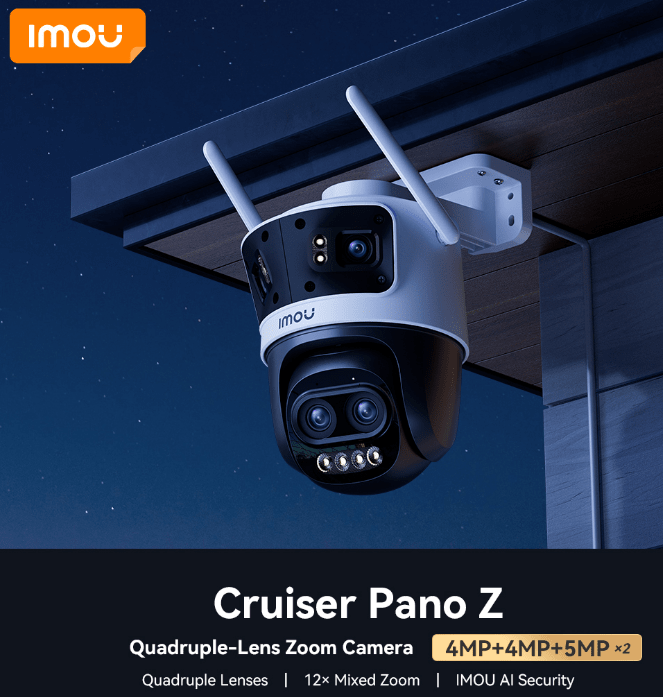 IPC-S76DN-13M0N CAMARA PTZ WIFI POE 4+4+5MP 12X 60MTS MICROFONO BIDIRECCIONAL,FULL COLOR,Seguimiento,HUMANA , AUTO,MAX 256GB,WIFI 6 2.4/5GHz IMOU2