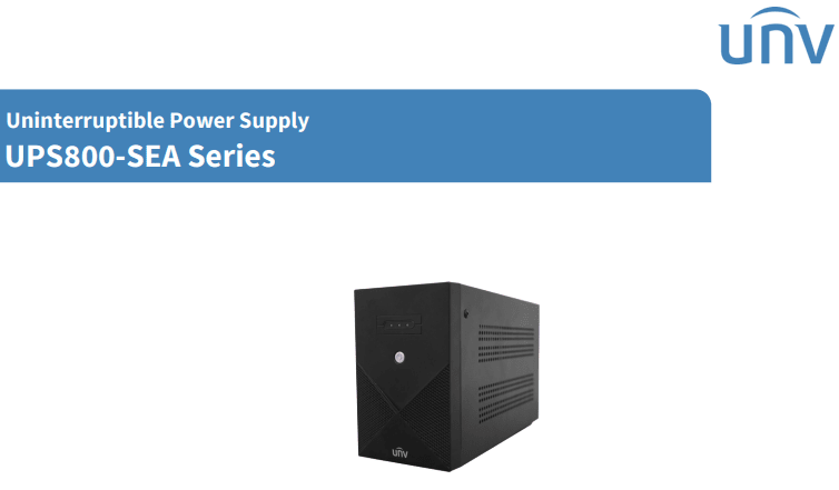 800VA 480W UPS UPS800-SEA-CEE 169~278AV 50Hz/60Hz Smart Line-interactive,Plomo-ácido Con 2 Salidas UÑV2