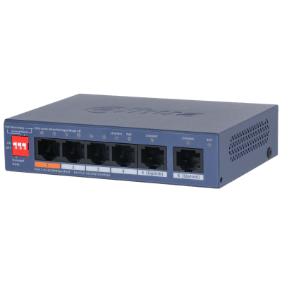 DH-CS4006-4ET2GT-60 SWITCH POE 60W 53V 6-Port 10~1000Mbps NUBE Con 4-Port PoE+2-Port GB Uplink DAHUA2