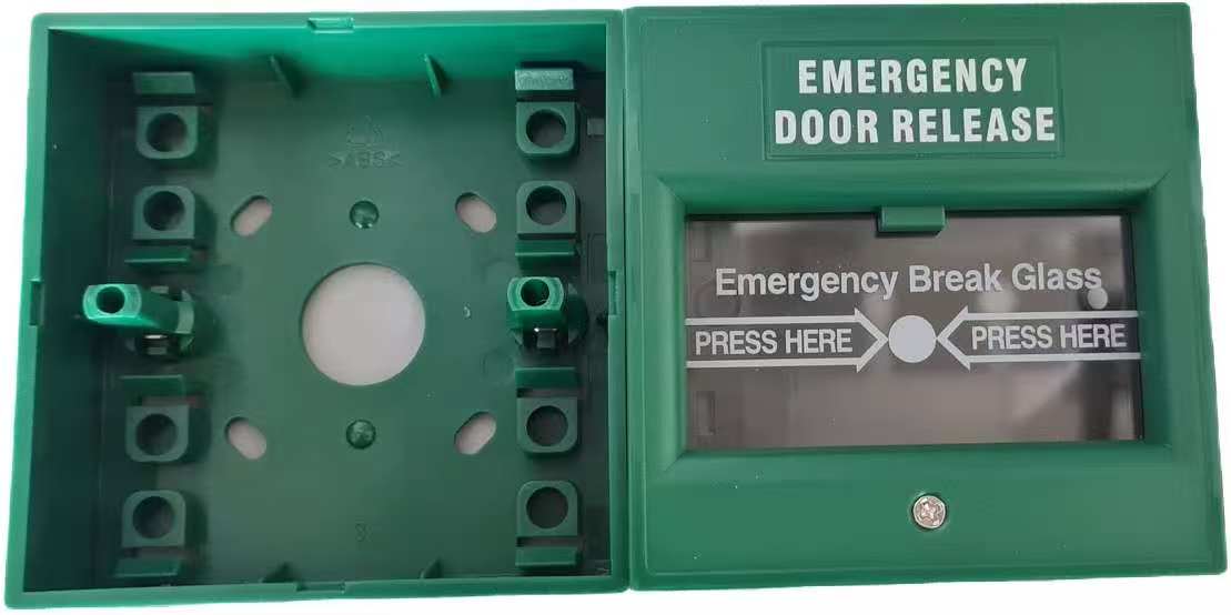 CAJA BOTON DE EMERGENCIA CA0238 VERDE PVC NO/NC ATC IP44  12V 45/65HZ,50VCA/30ADC-8A,50ADC 3A.2