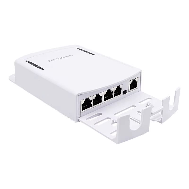HX-FSPOE104-P EXTENSOR POE 1 A 4 MAX 100 MTS 100Mbps in 30W out 25.5w IEEE802.3AF/AT 0