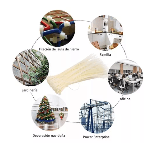 2.5*100MM NEGRA/BLANCA AMARRA PLASTICA 100pcs Bridas Amarra Cables Cremallera Resistentes4