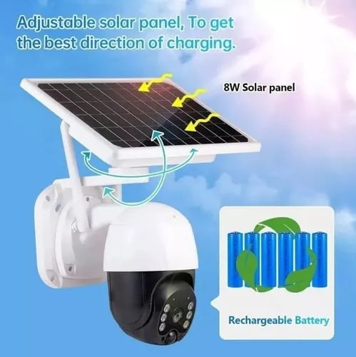IAI-4GPTSOLAR CAMARA SOLAR PT 4G 3MP 4MM BATERIA 14400MAH IR40M PARLANTE MIC,MAX256GB-APP:EseeCloud OFERTA3
