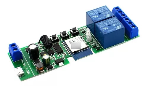 TUYA  MODULO RELE INALAMBRICO  2CH 7V-32V WIFI 433MHz en Android/iOS APP:TUYA (Google Assistant y Amazon Alexa)4