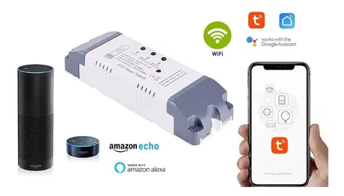TUYA  MODULO RELE INALAMBRICO  2CH 7V-32V WIFI 433MHz en Android/iOS APP:TUYA (Google Assistant y Amazon Alexa)6