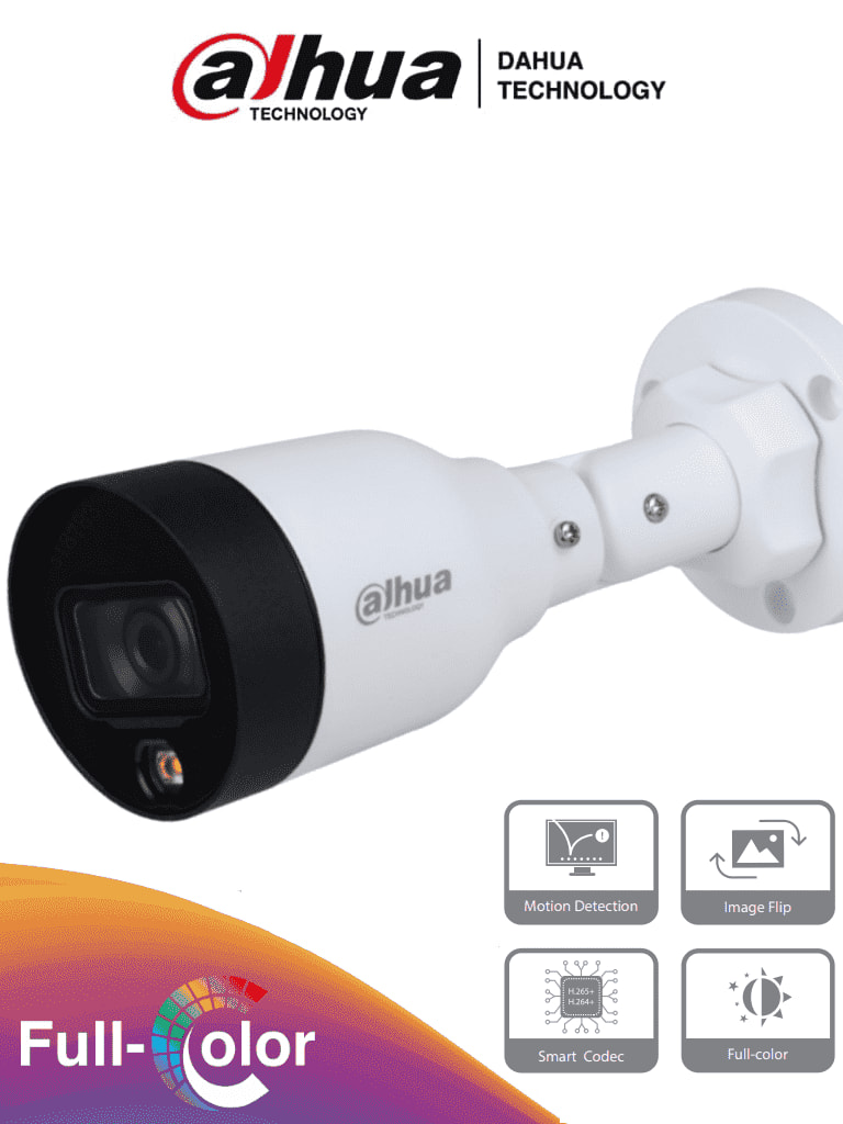 DH-IPC-HFW1439S1-LED-S4 CAMARA BALA IP POE 4MP 2.8MM 15MT FULL COLOR METAL+PLASTICA IP67 0